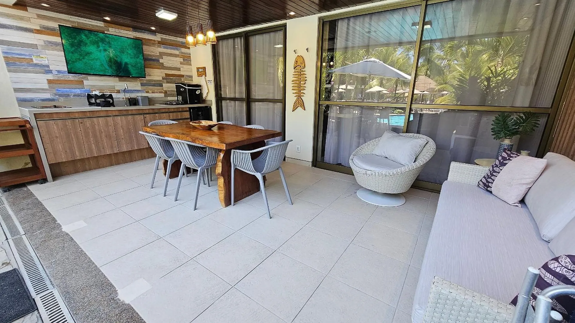 Flat Luxo Terreo Com Varanda Privativa No Nannai E Com Varanda Gourmet - Locarhouse Porto de Galinhas